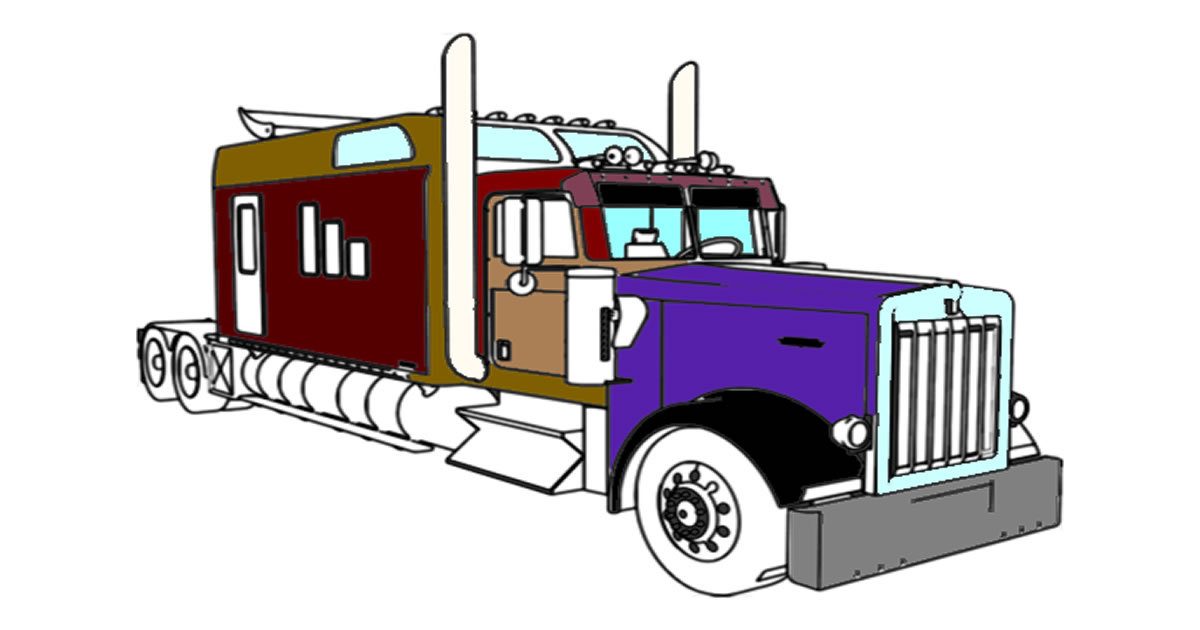 Image American Trucks Coloring