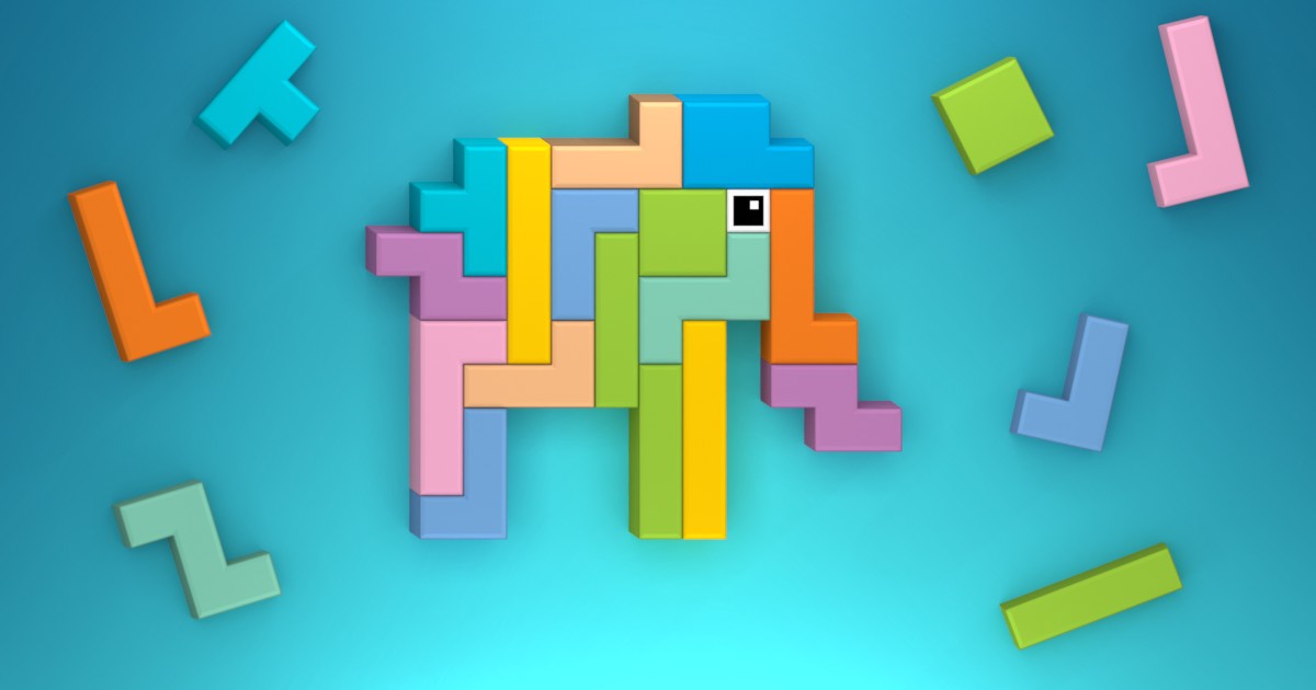 Image Block Square Puzzle: Tangram